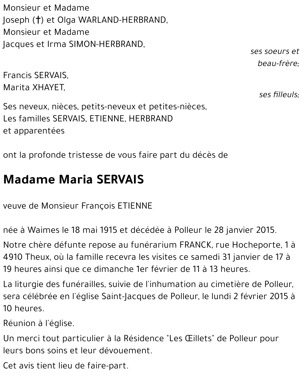 Maria SERVAIS