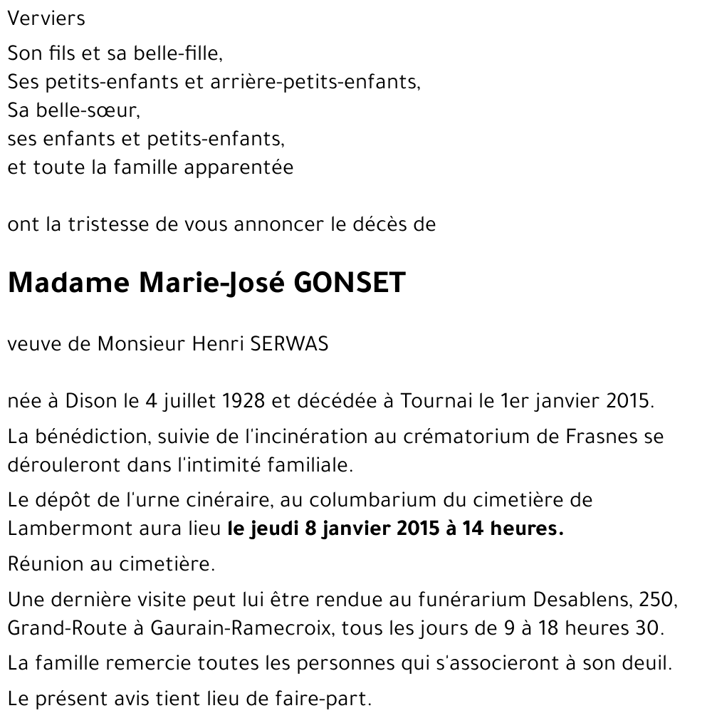 Marie-José GONSET