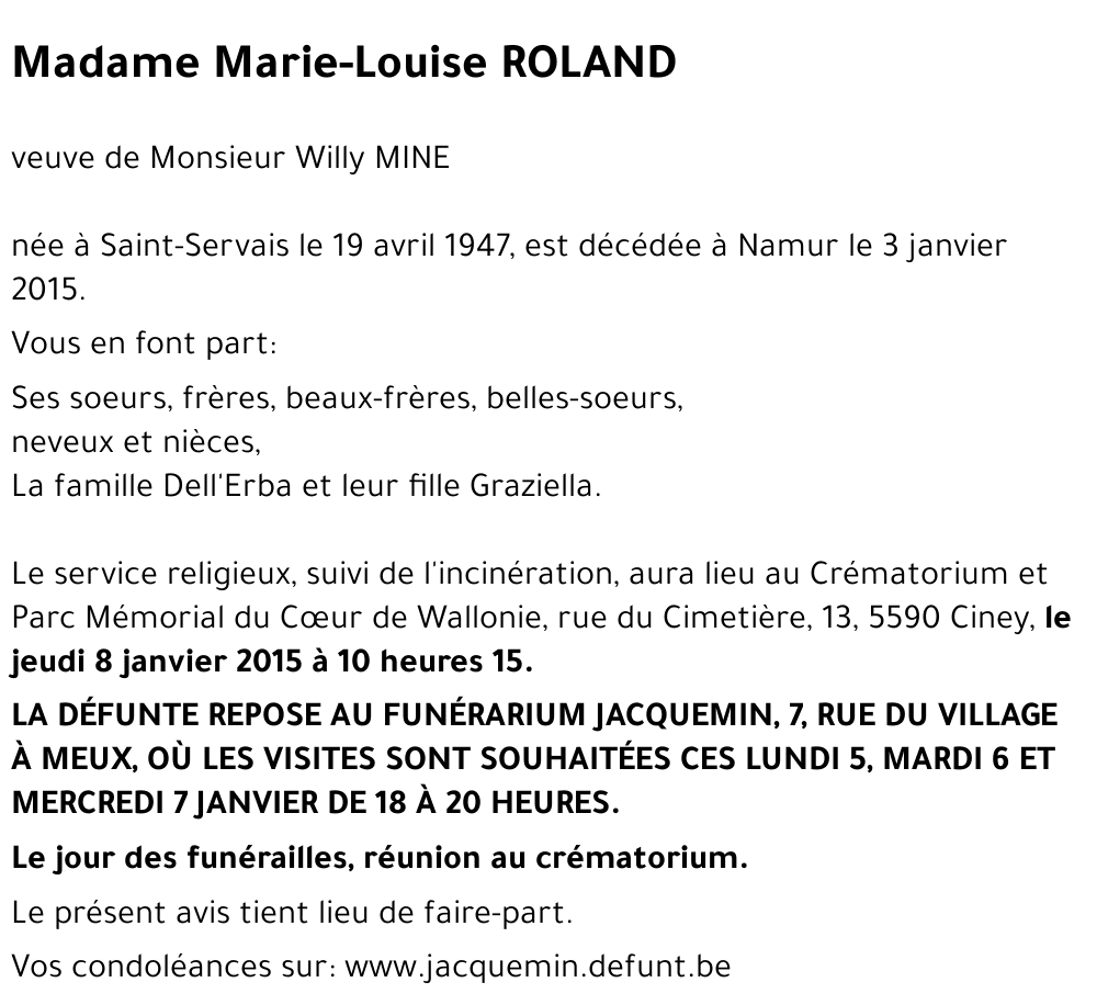 Marie-Louise ROLAND