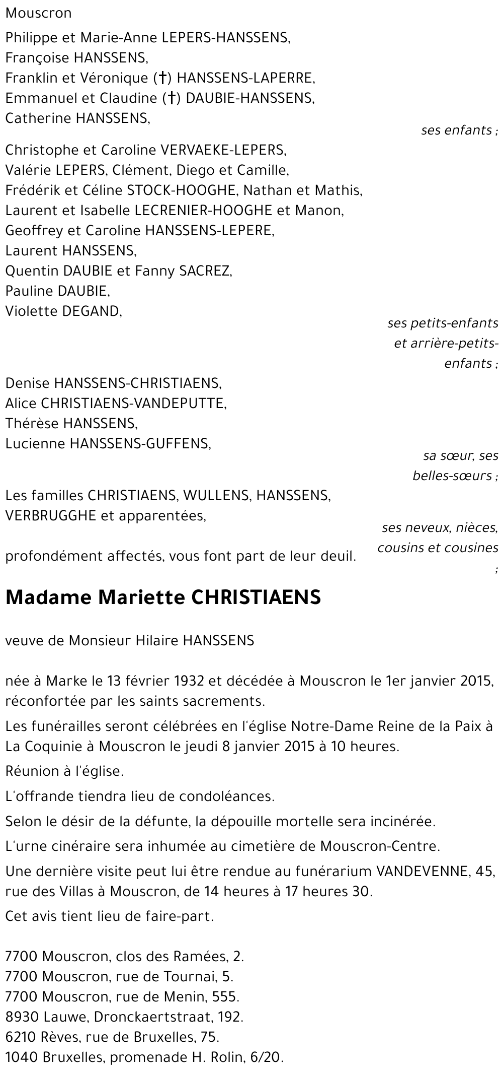 Mariette CHRISTIAENS