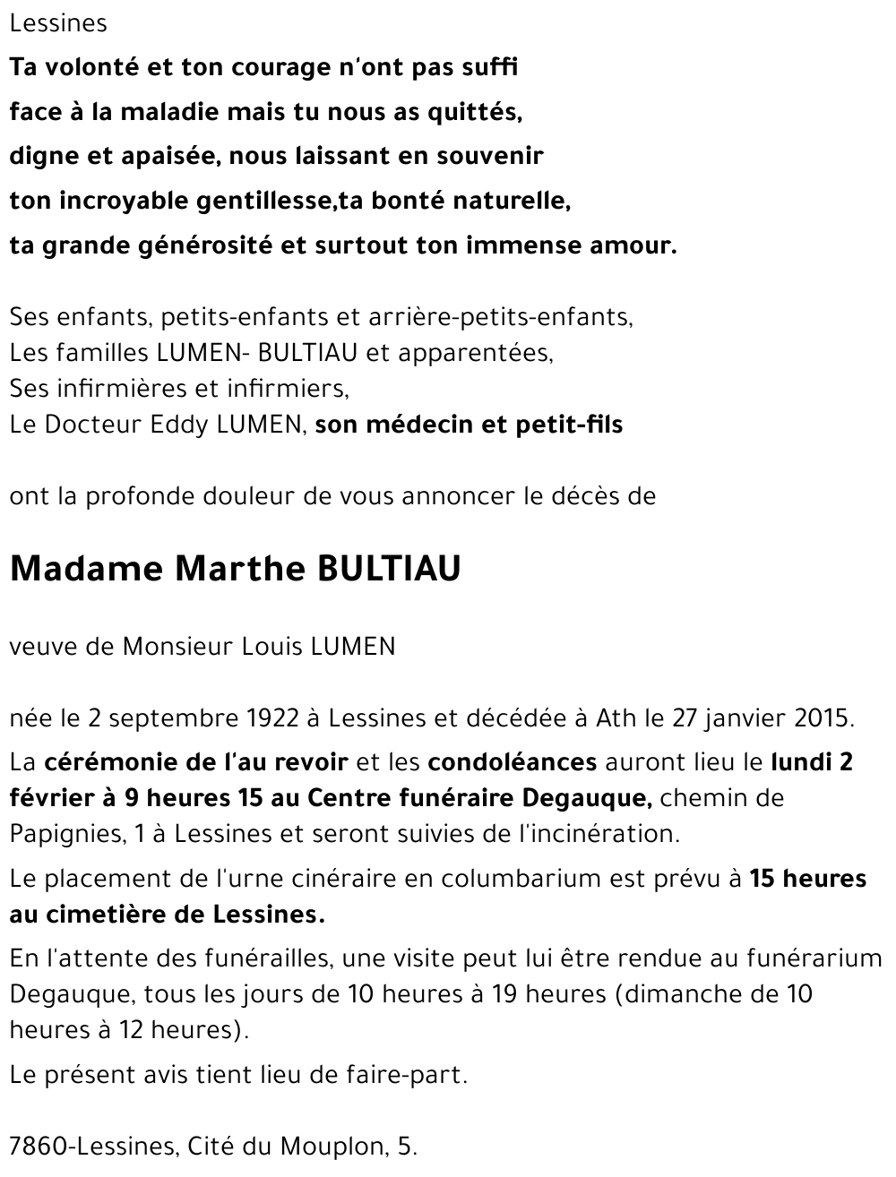 Marthe BULTIAU