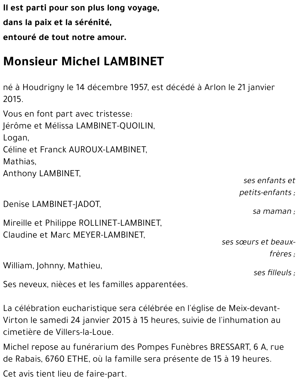 Michel LAMBINET 