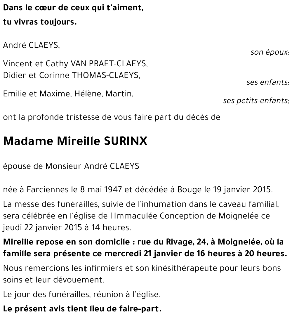 Mireille SURINX