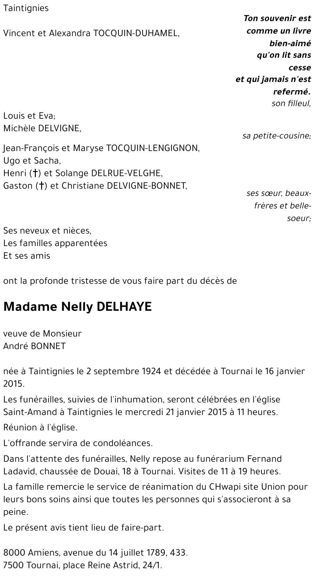 Nelly DELHAYE