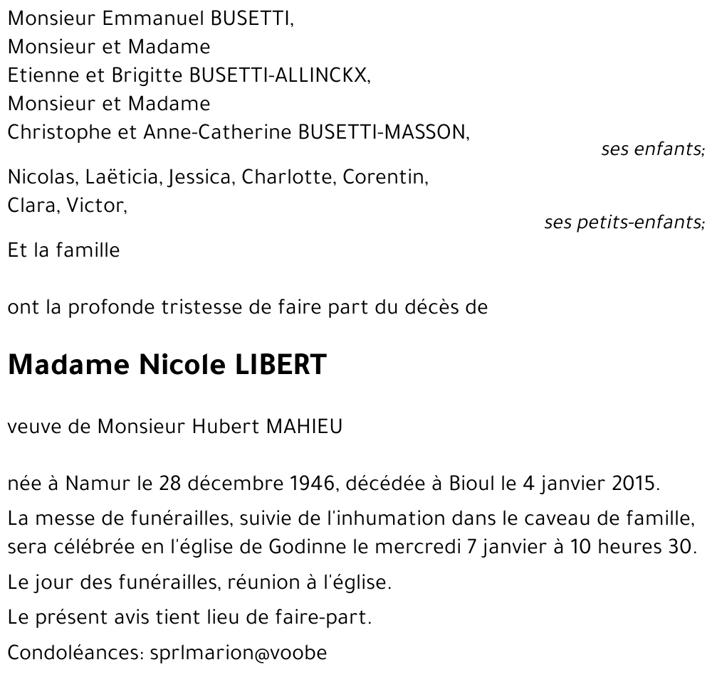 Nicole LIBERT