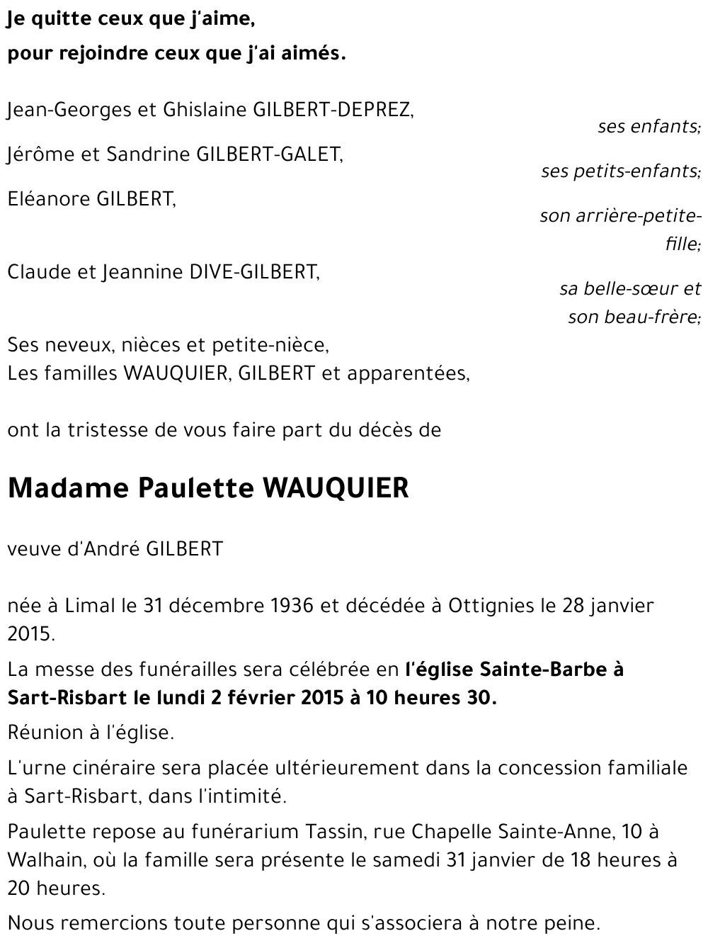 Paulette WAUQUIER