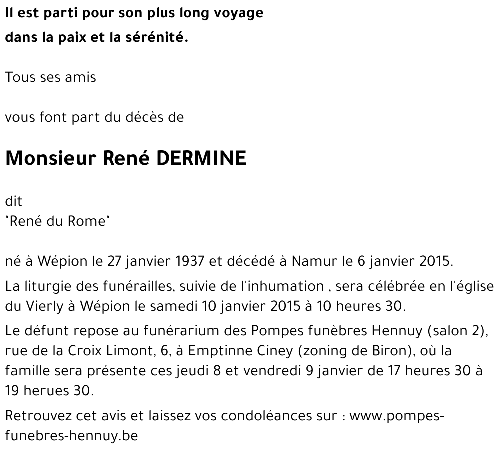 René DERMINE