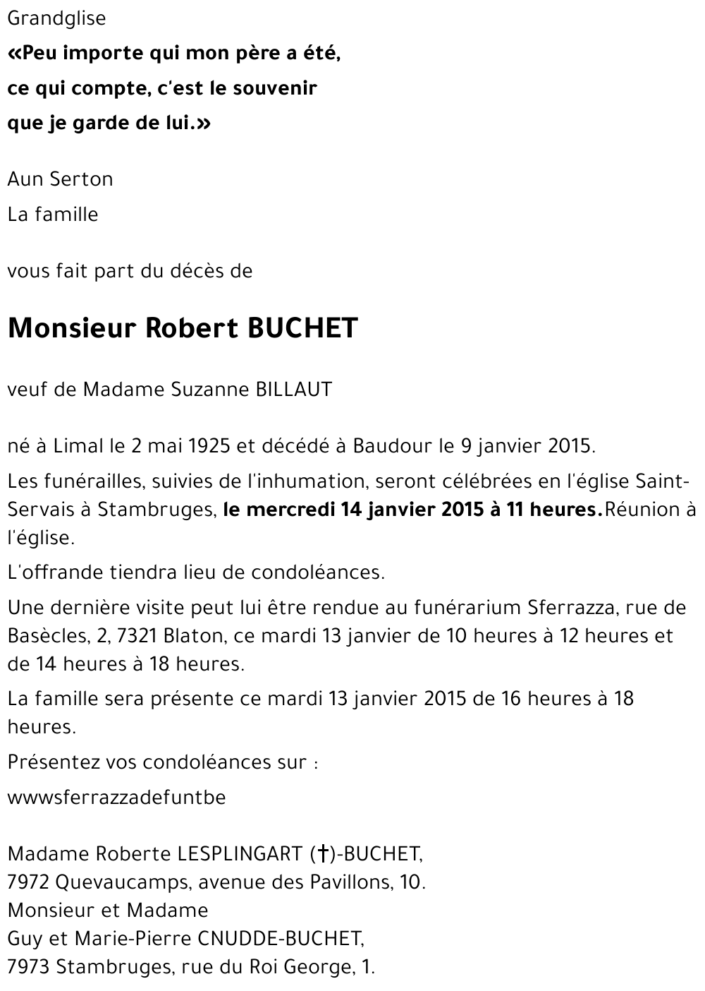 Robert BUCHET