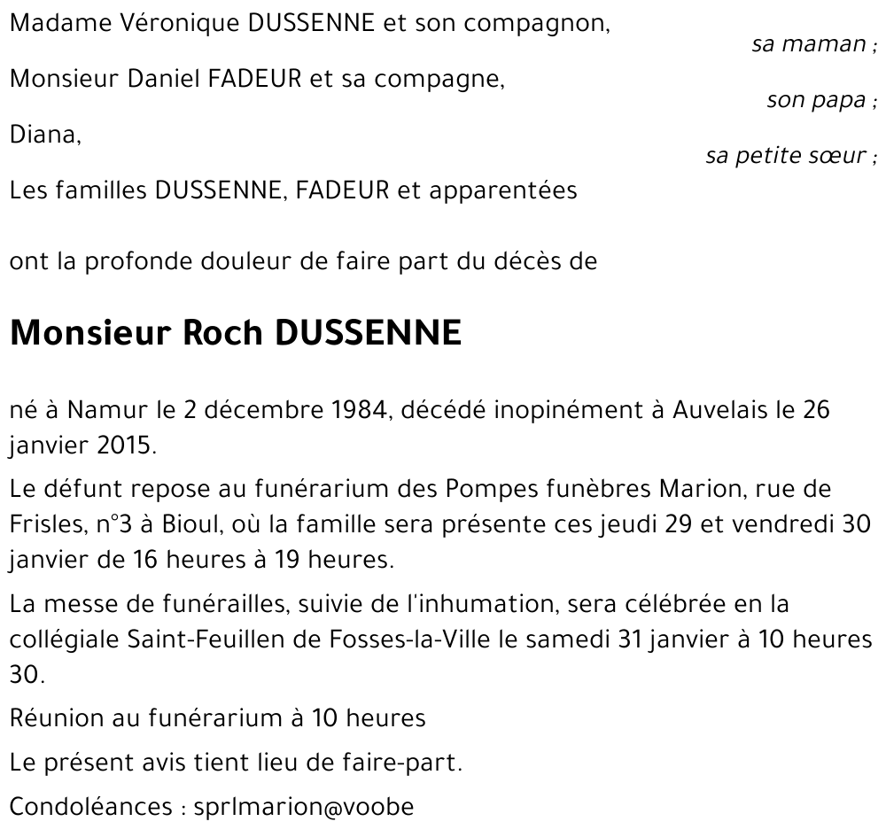 Roch DUSSENNE