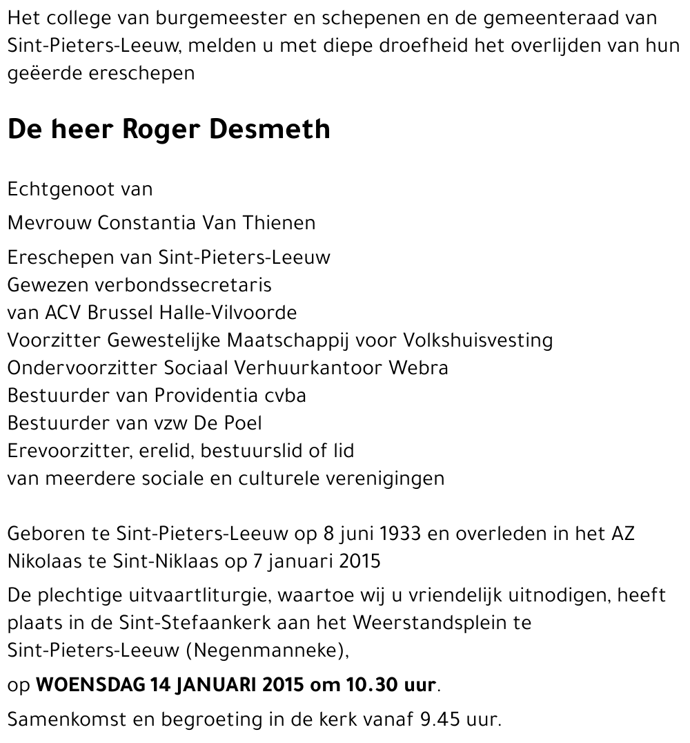 Roger DESMETH