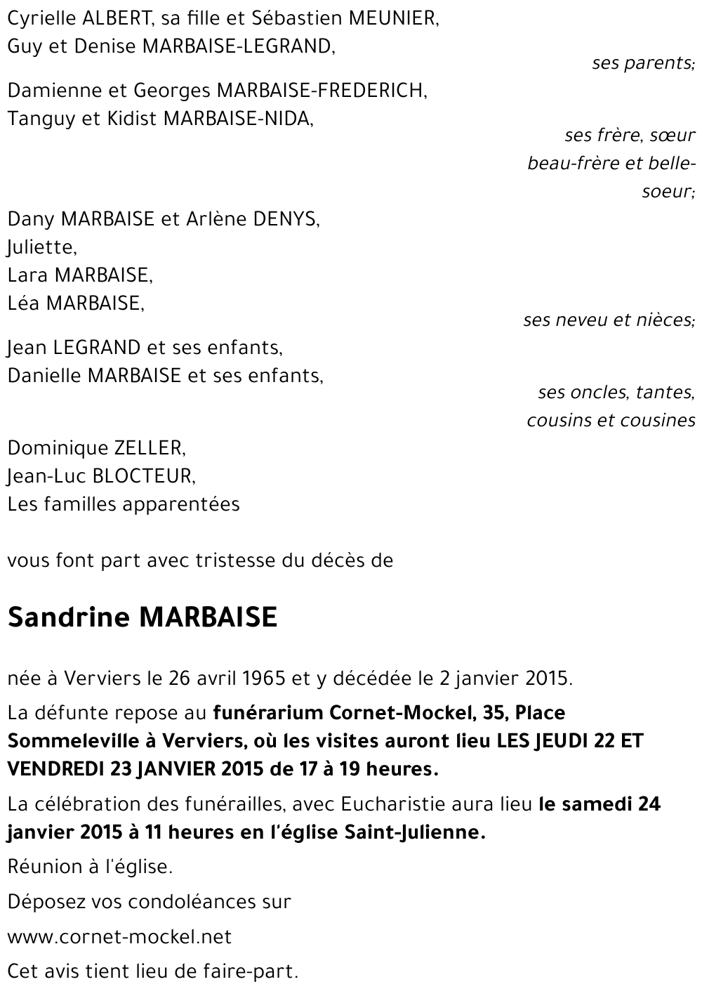 Sandrine MARBAISE