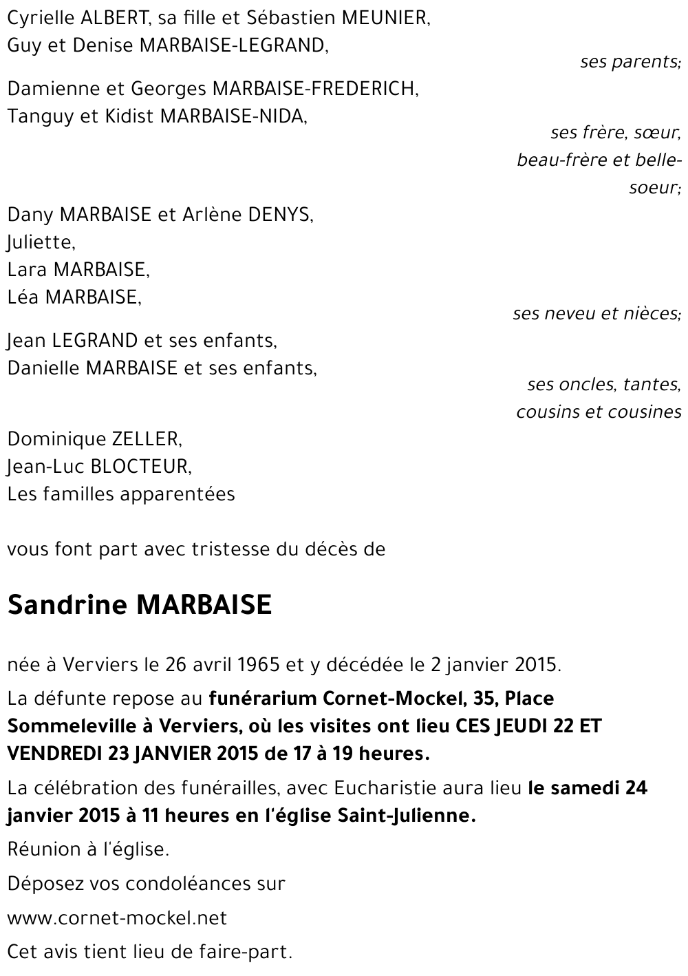 Sandrine MARBAISE