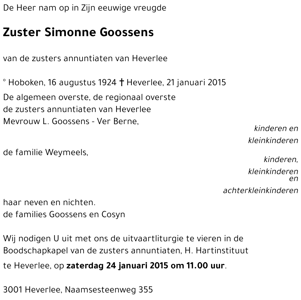 Simonne Goossens