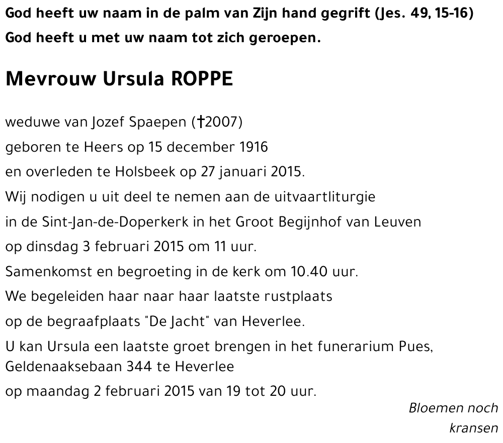 Ursula ROPPE