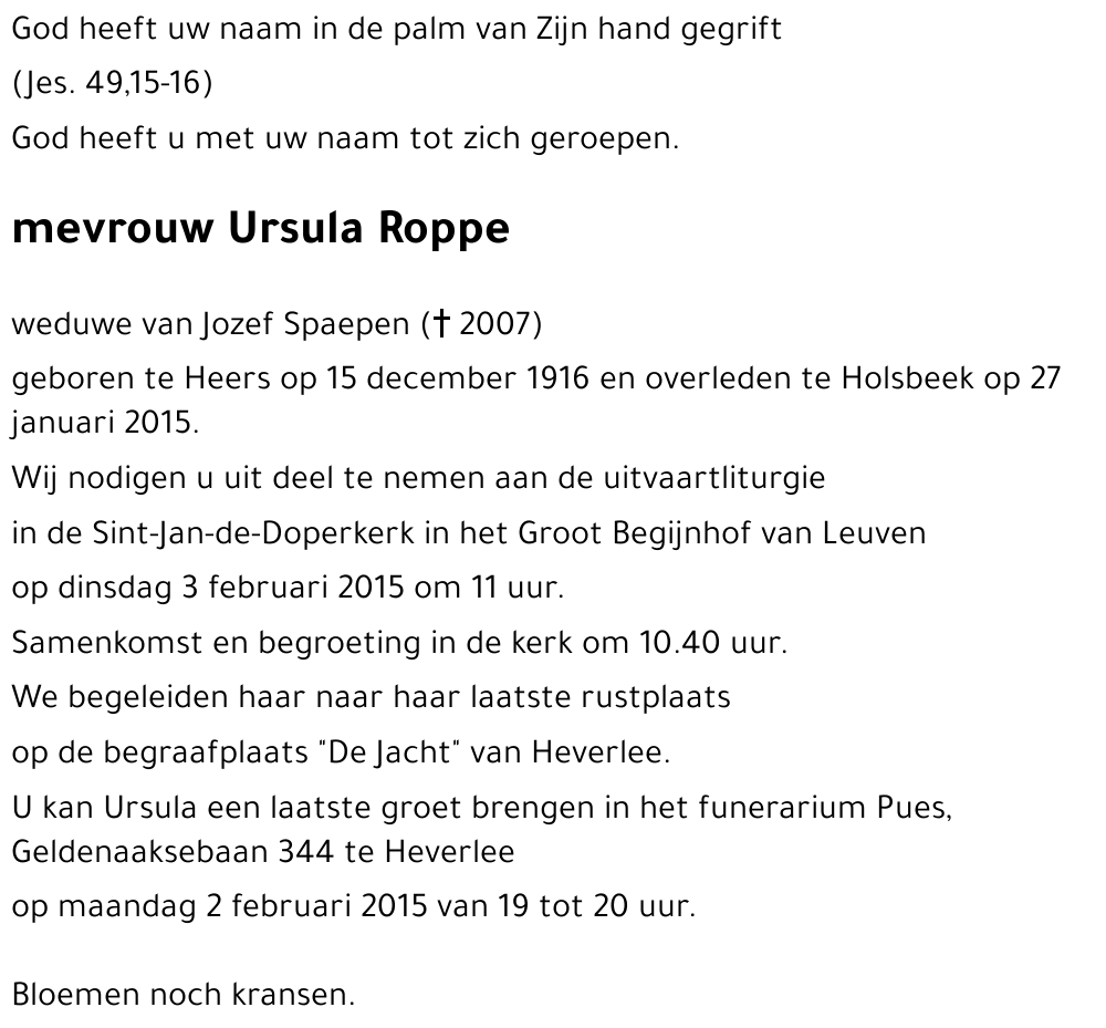 Ursula ROPPE