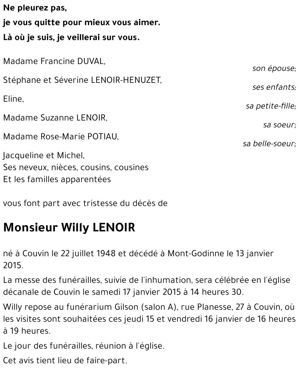 Willy LENOIR