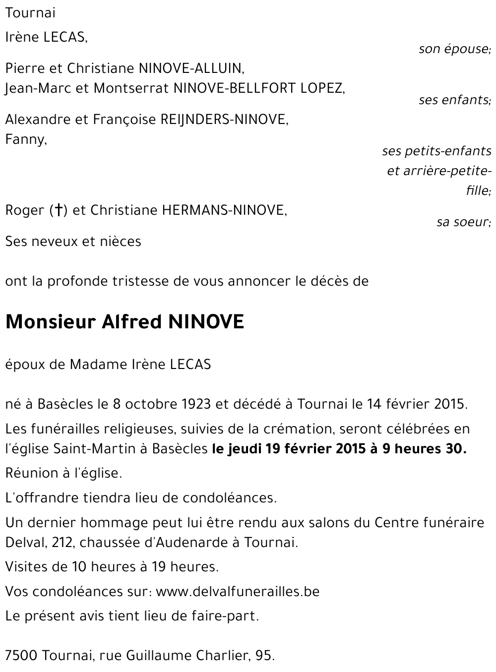 Alfred NINOVE