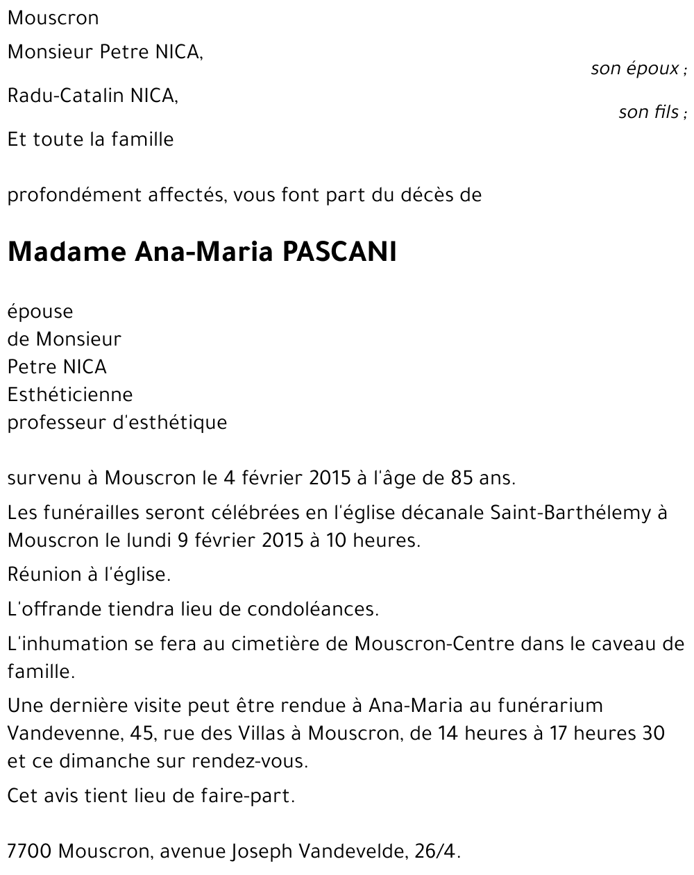 Ana-Maria PASCANI