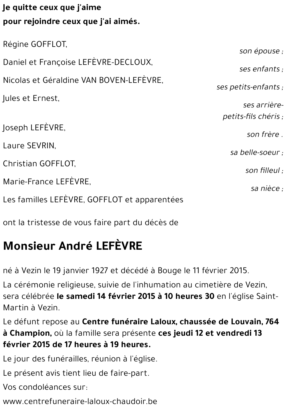 André LEFÈVRE