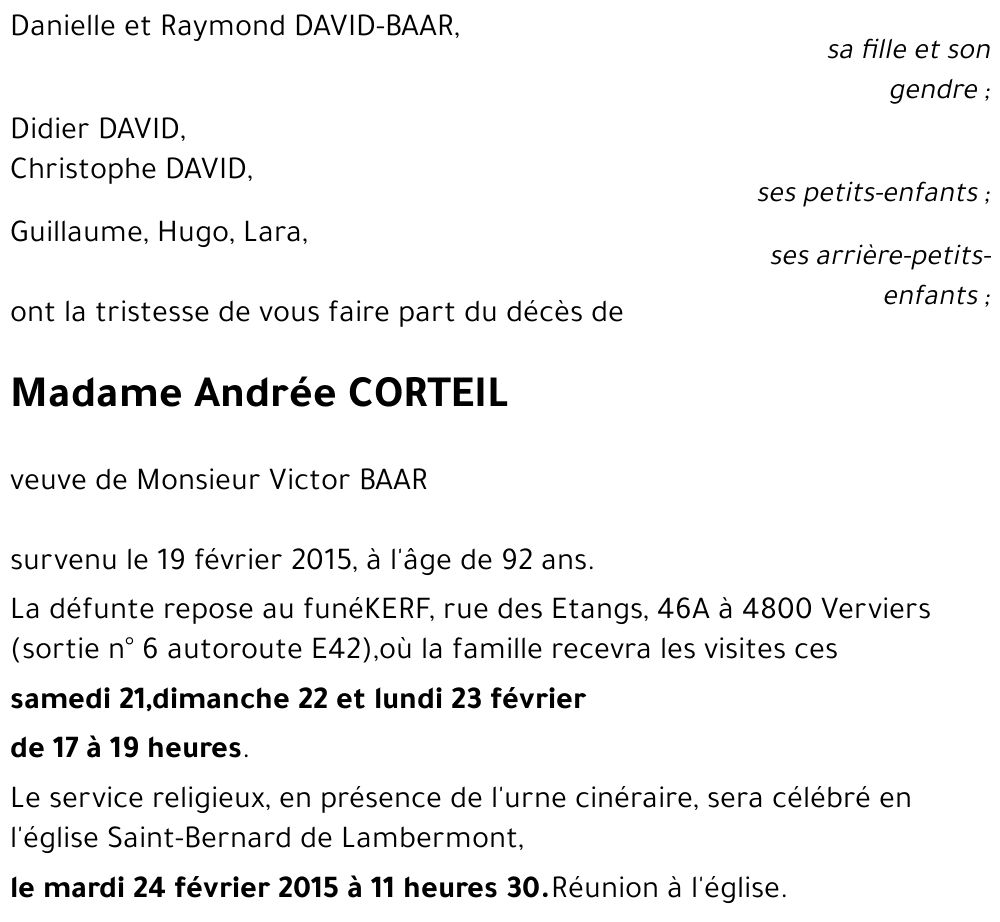 Andrée CORTEIL