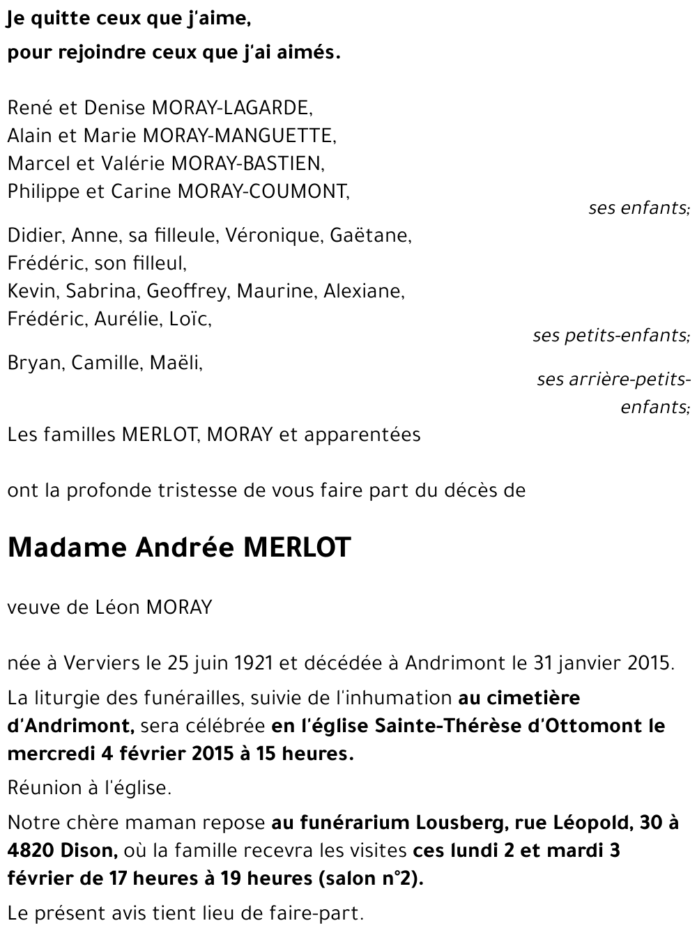 Andrée MERLOT
