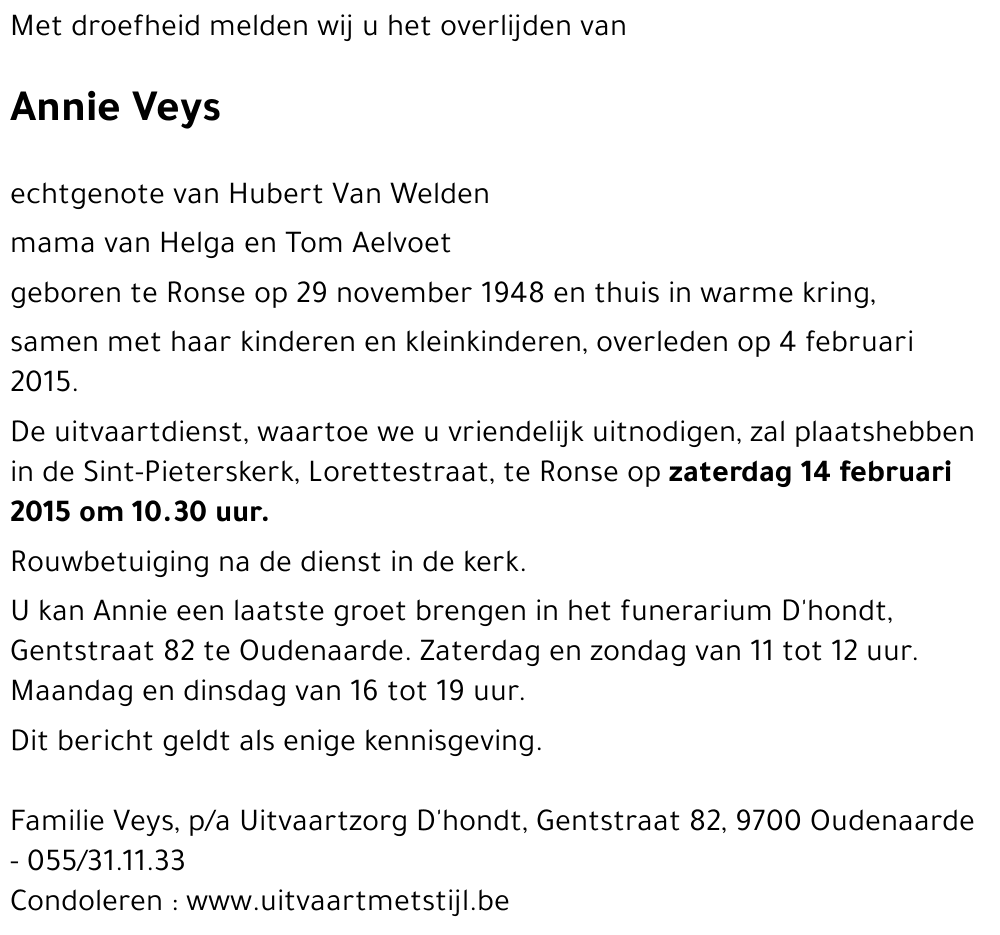 Annie Veys