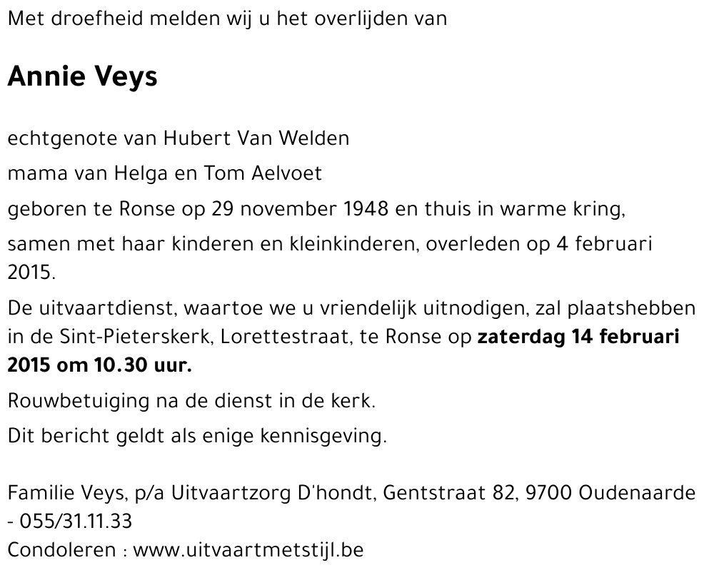 Annie Veys