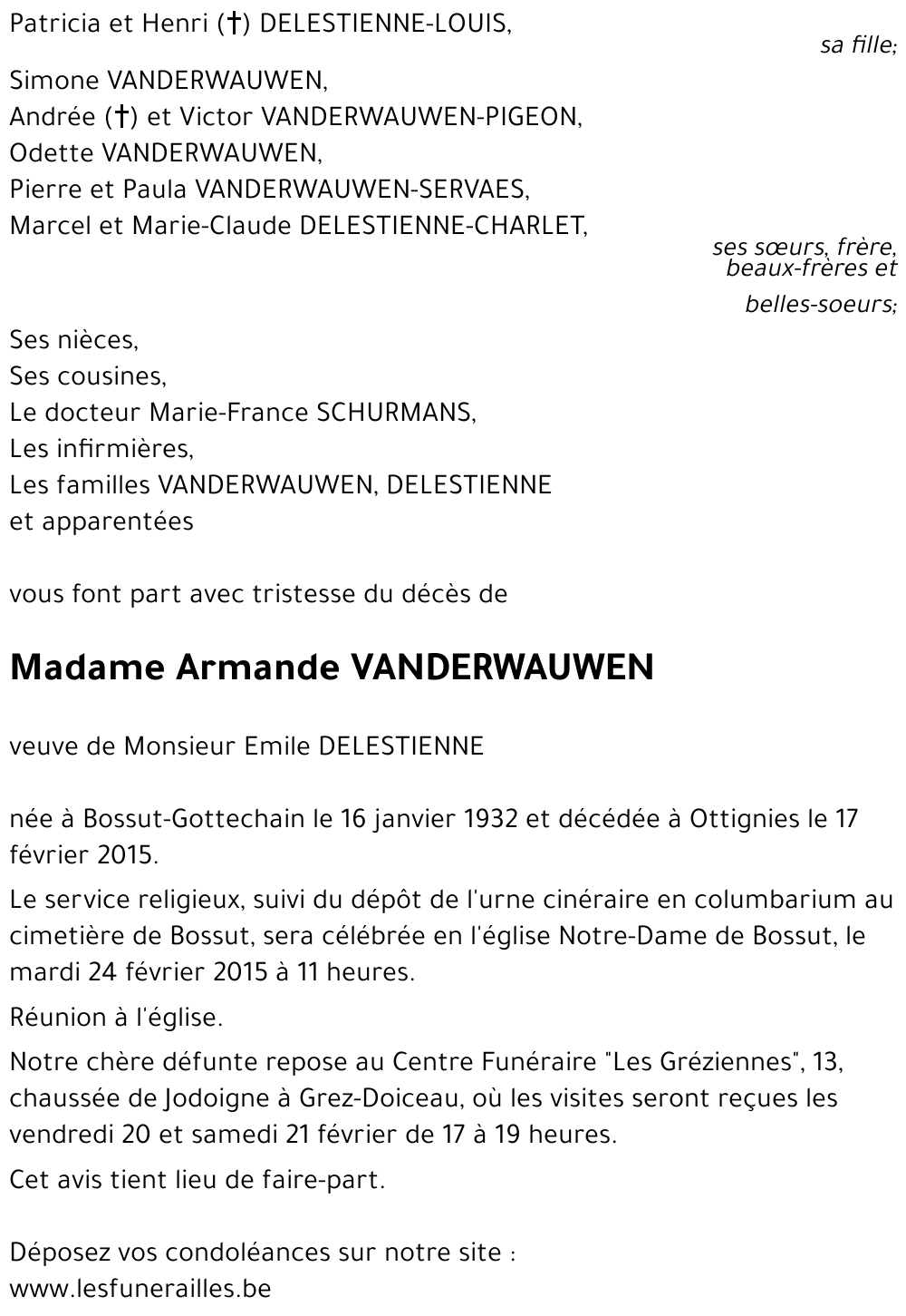 Armande DELESTIENNE