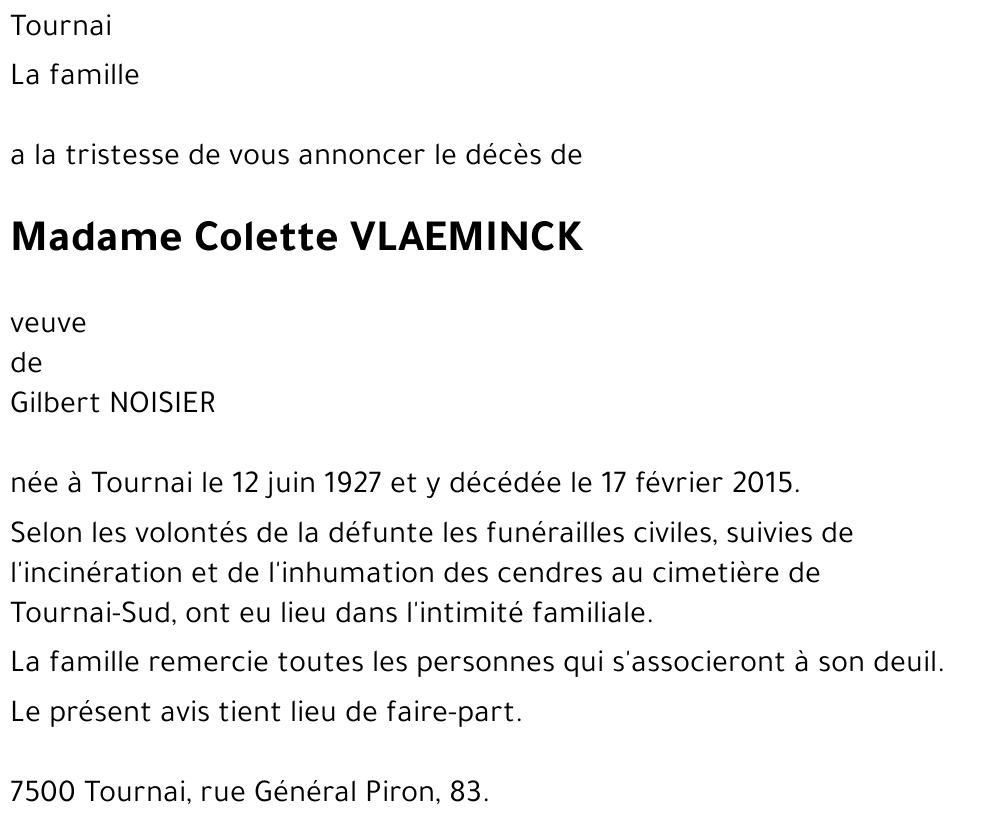Colette VLAEMINCK