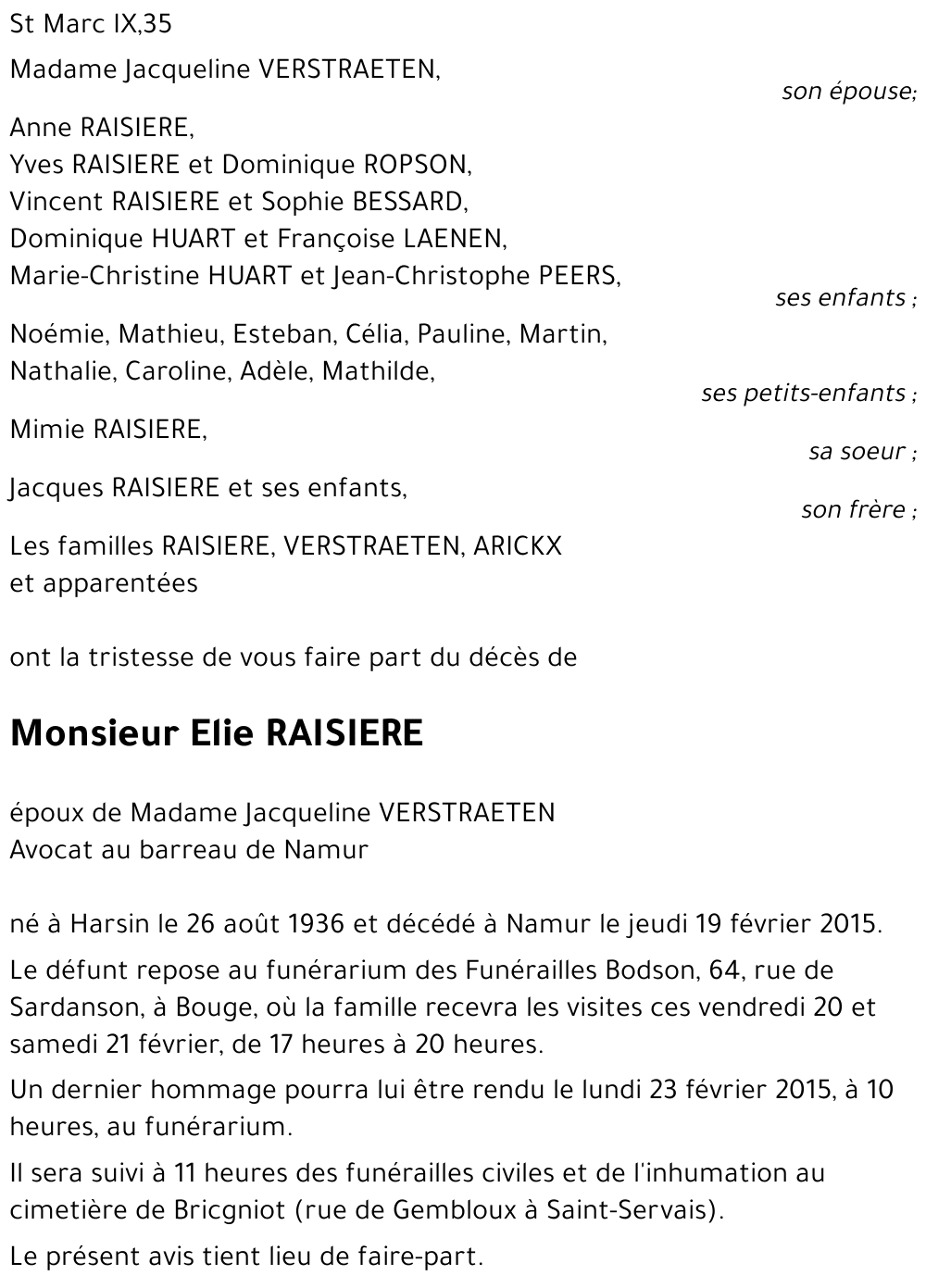 Elie RAISIERE