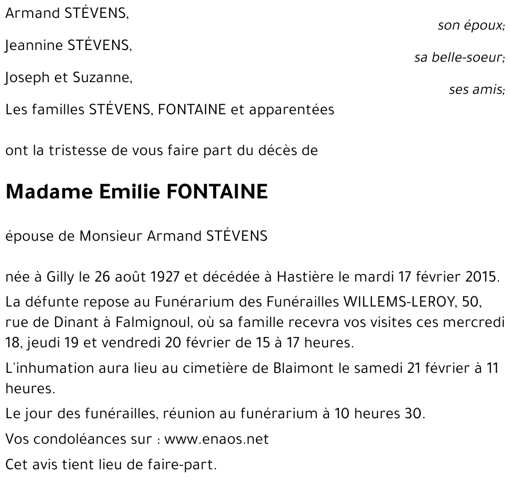 Emilie FONTAINE