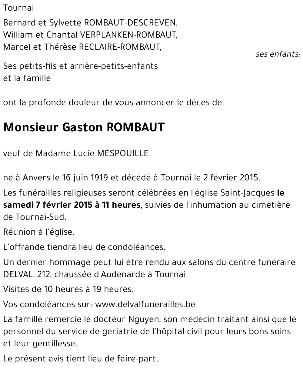 Gaston ROMBAUT