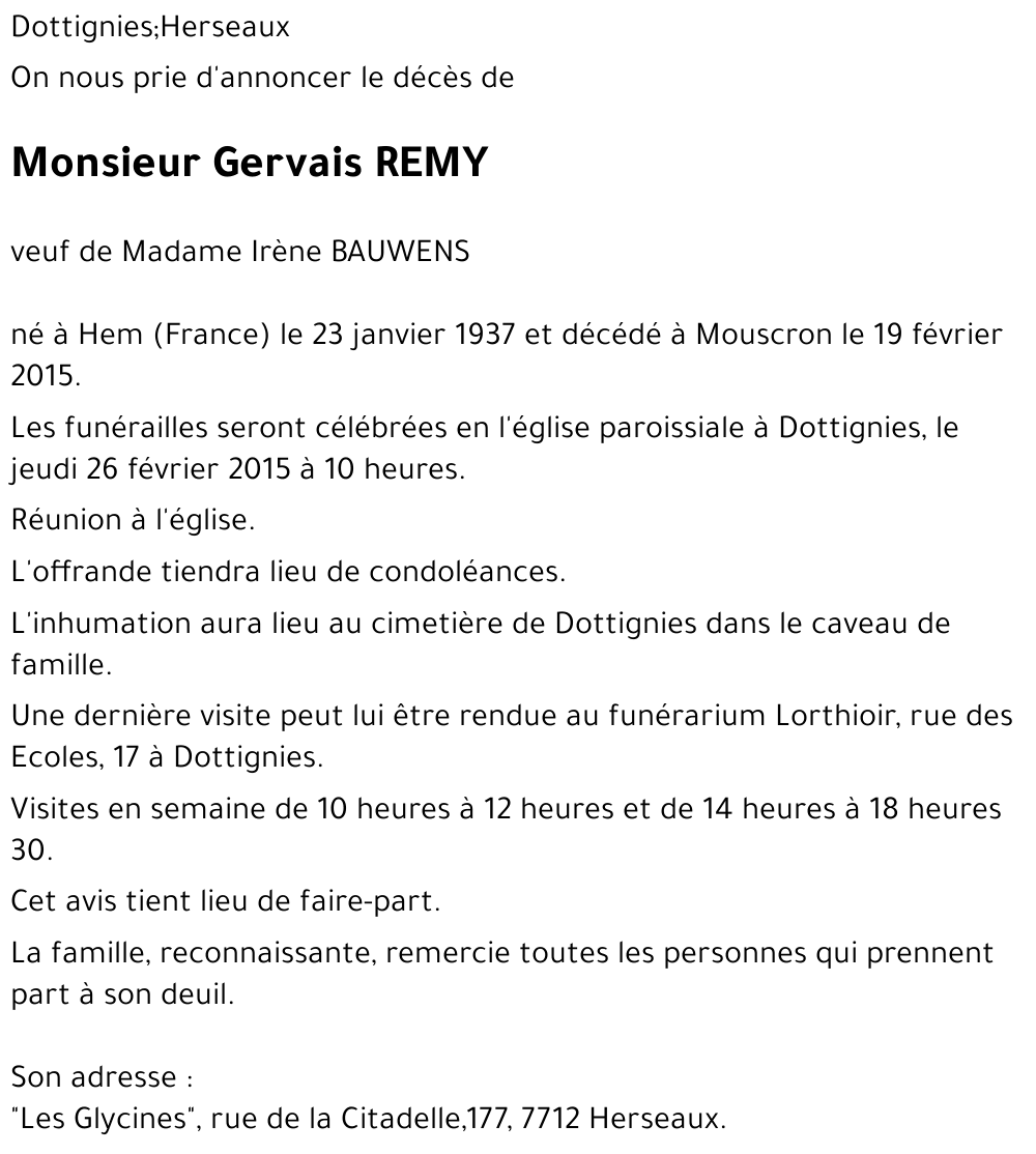 Gervais REMY