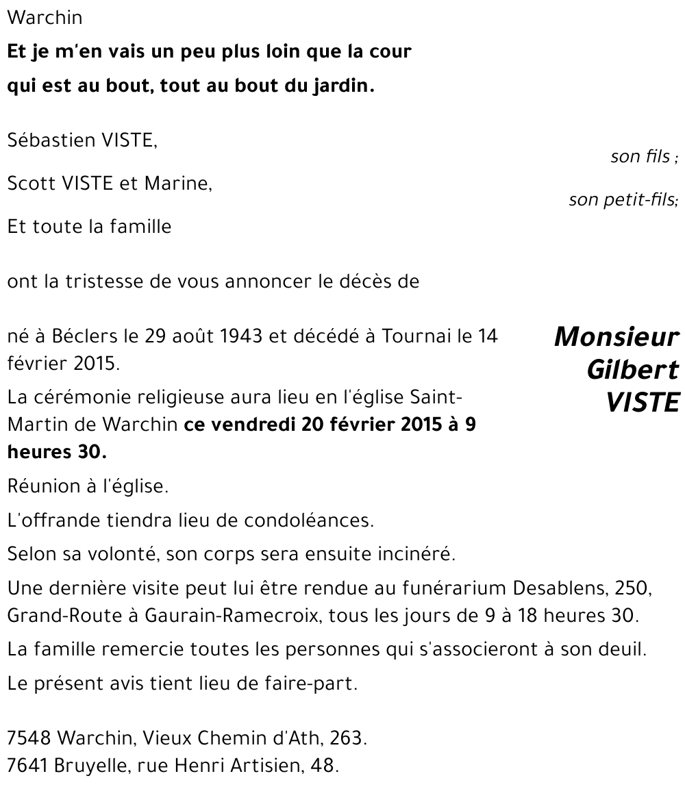Gilbert VISTE