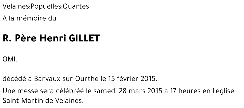 Henri GILLET