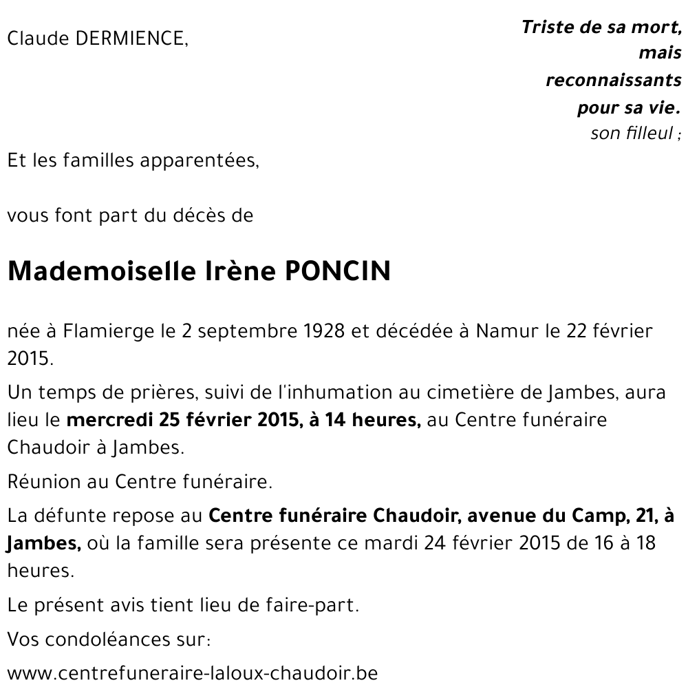 Irène PONCIN