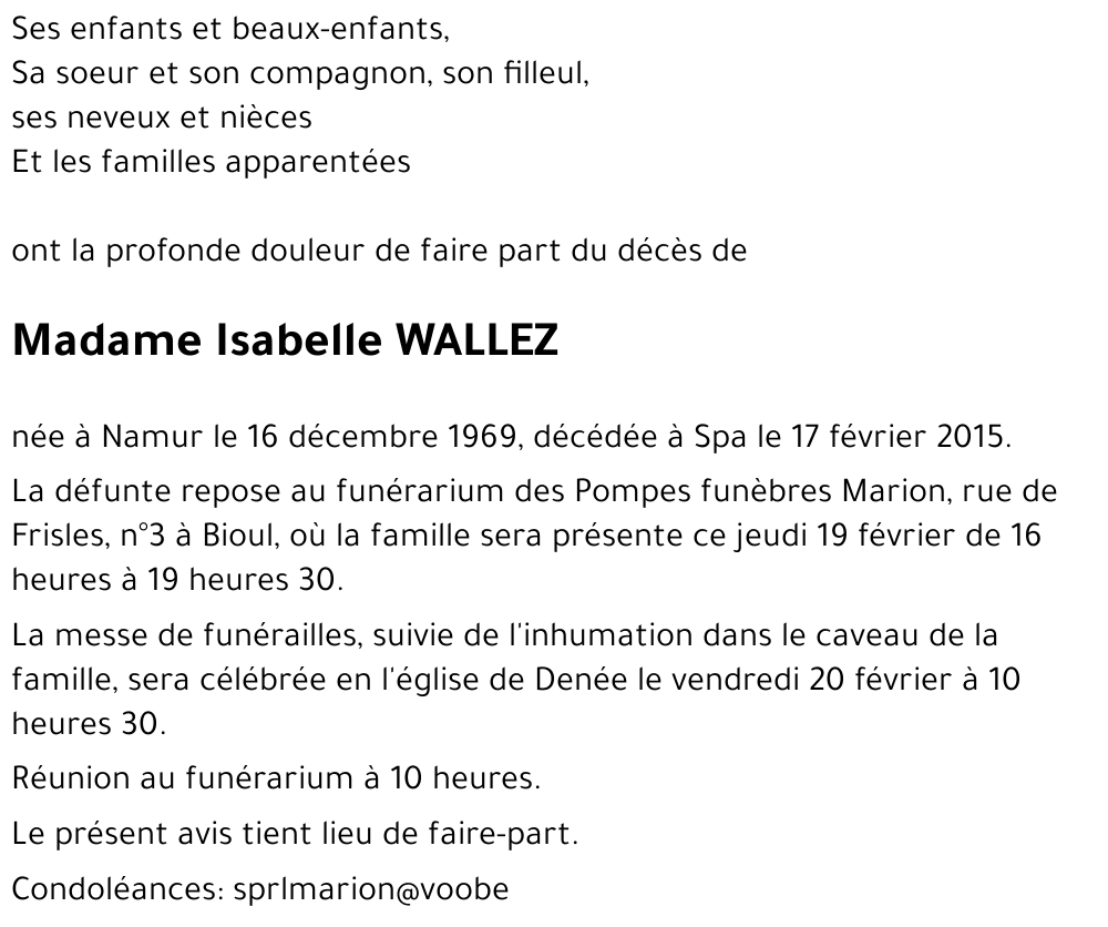 Isabelle WALLEZ