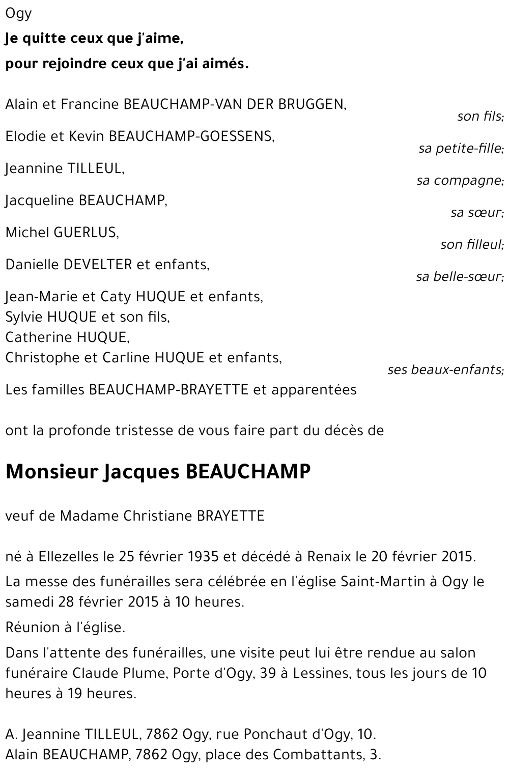 Jacques BEAUCHAMP