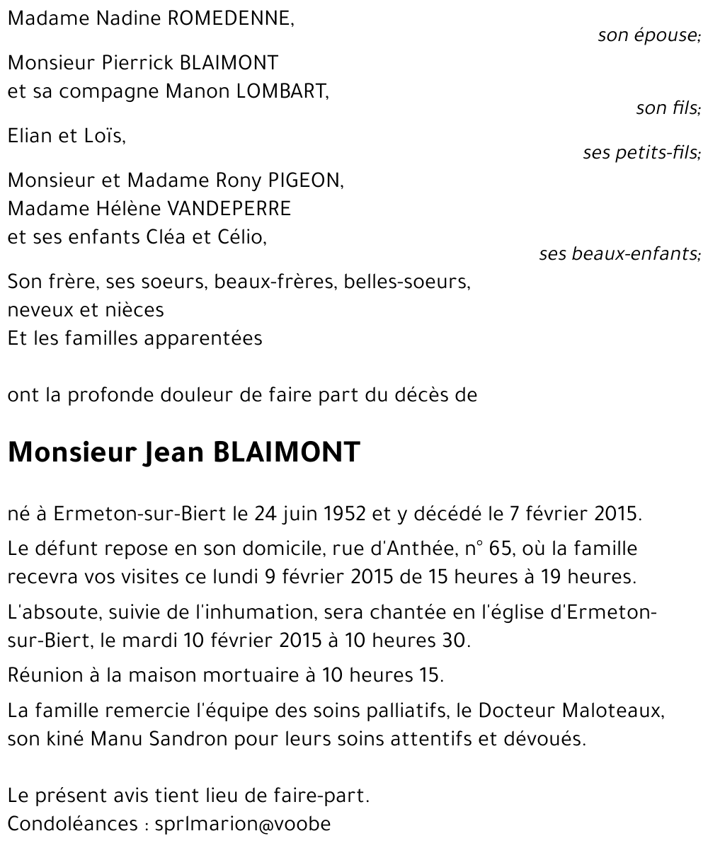 Jean BLAIMONT