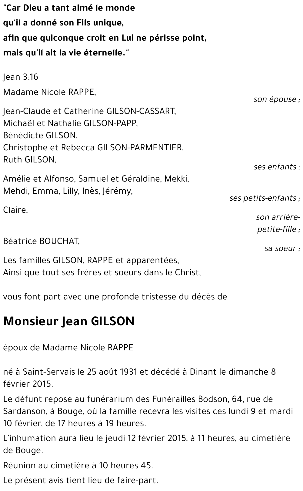 Jean GILSON
