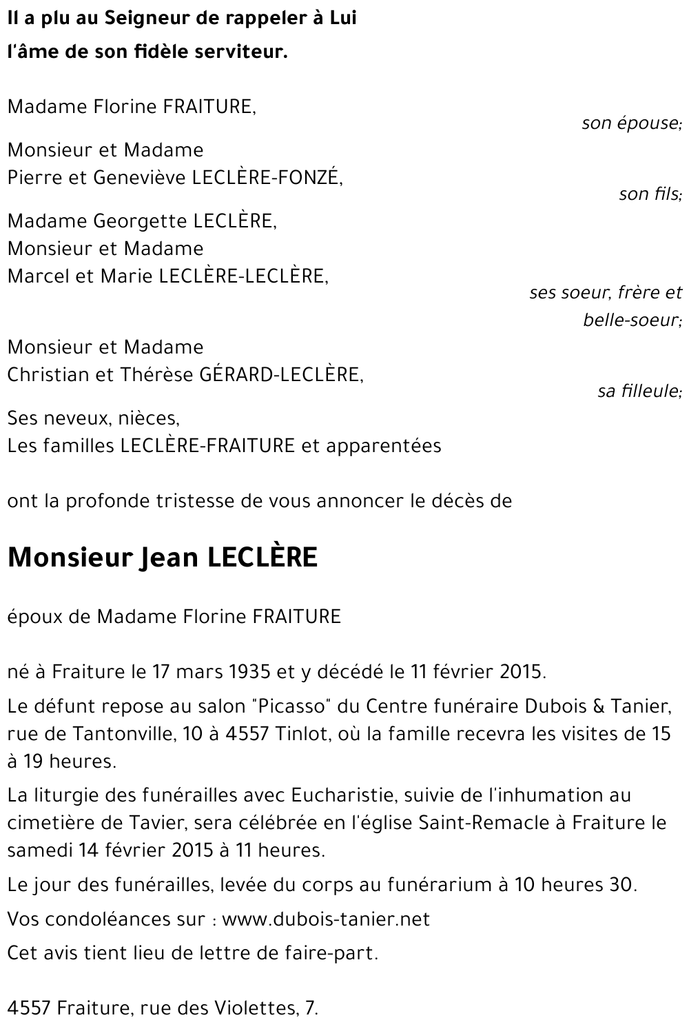 Jean LECLÈRE