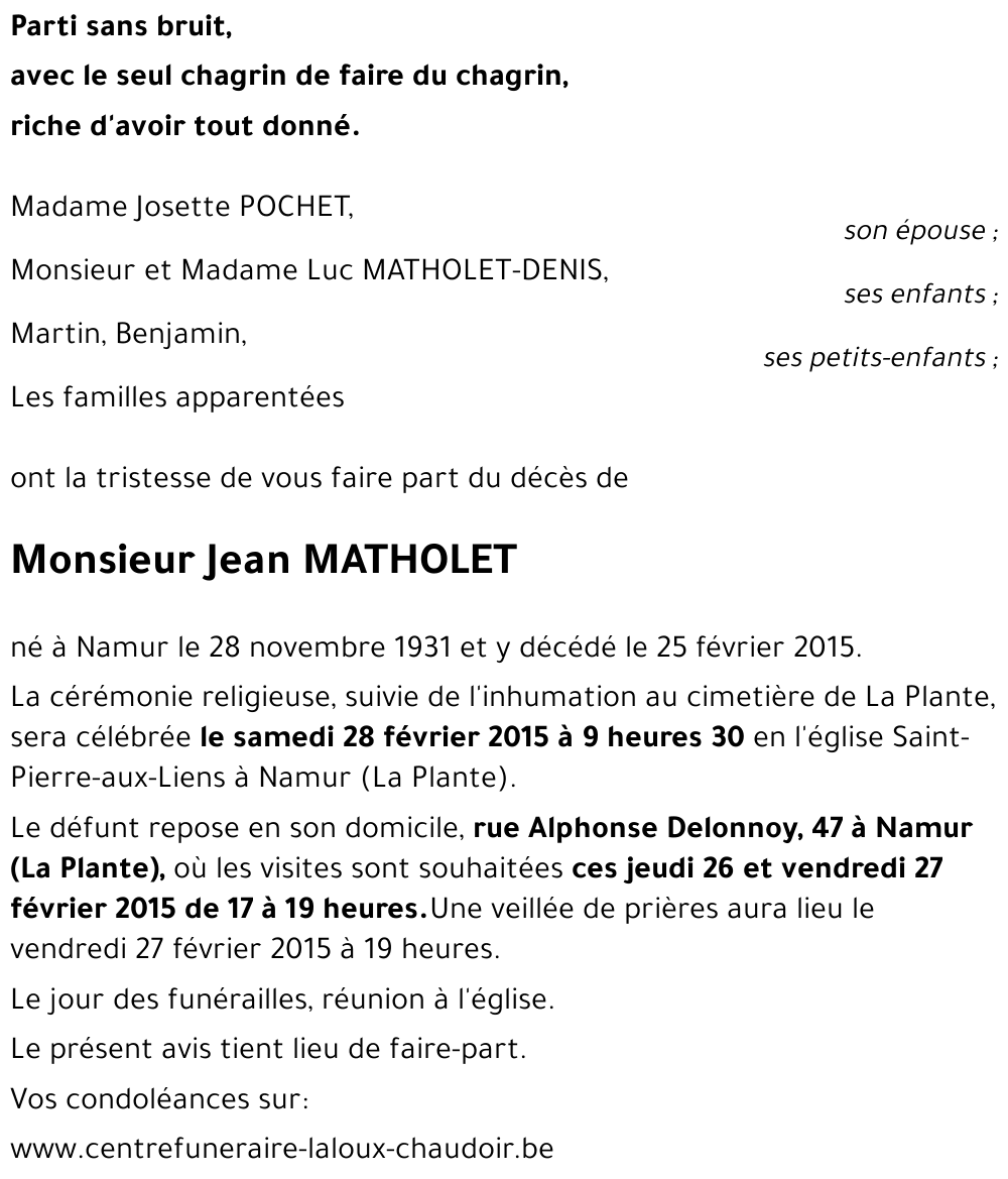 Jean MATHOLET