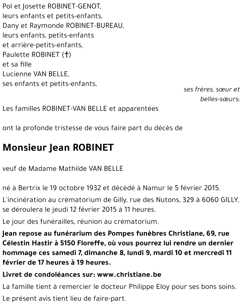 Jean ROBINET