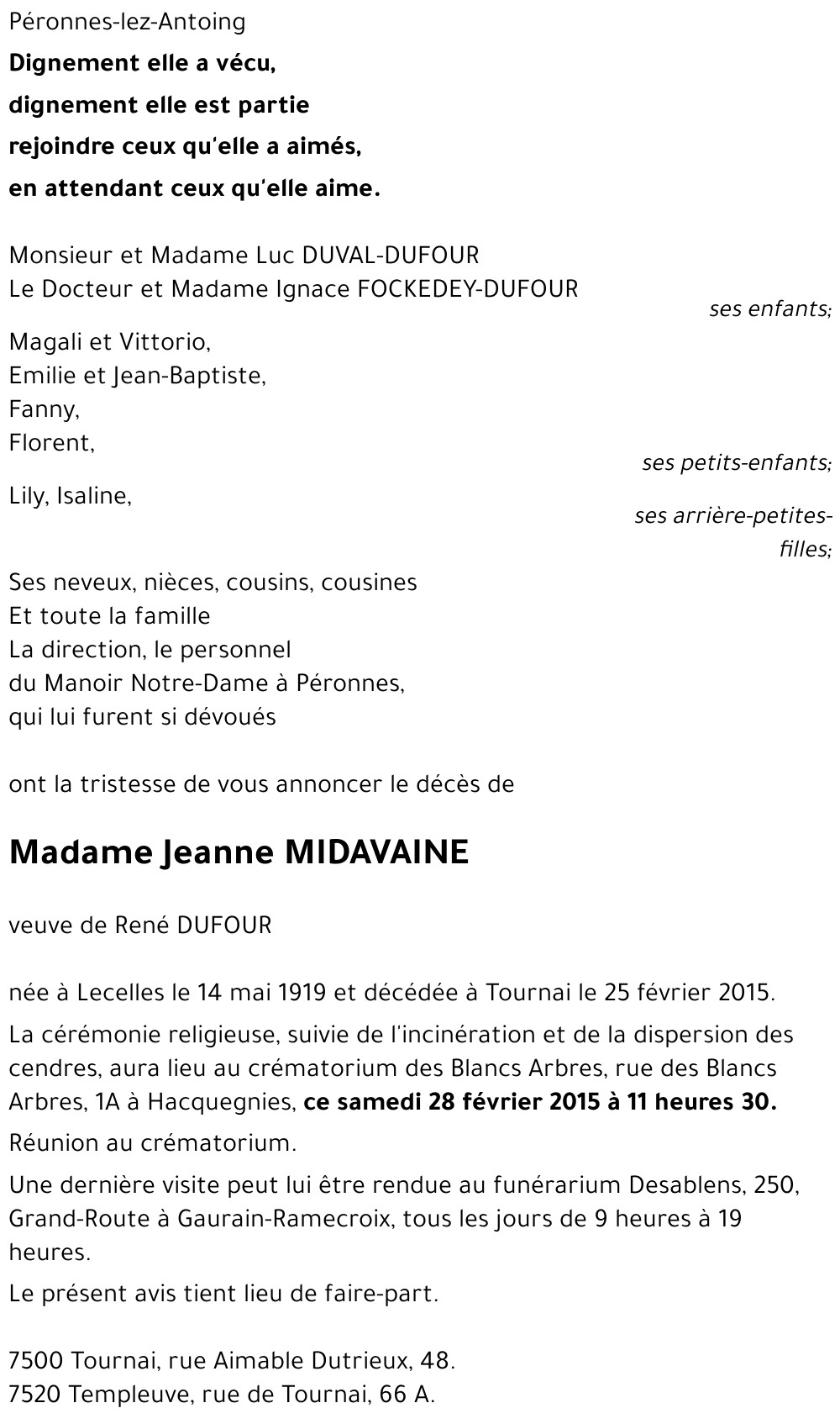 Jeanne MIDAVAINE