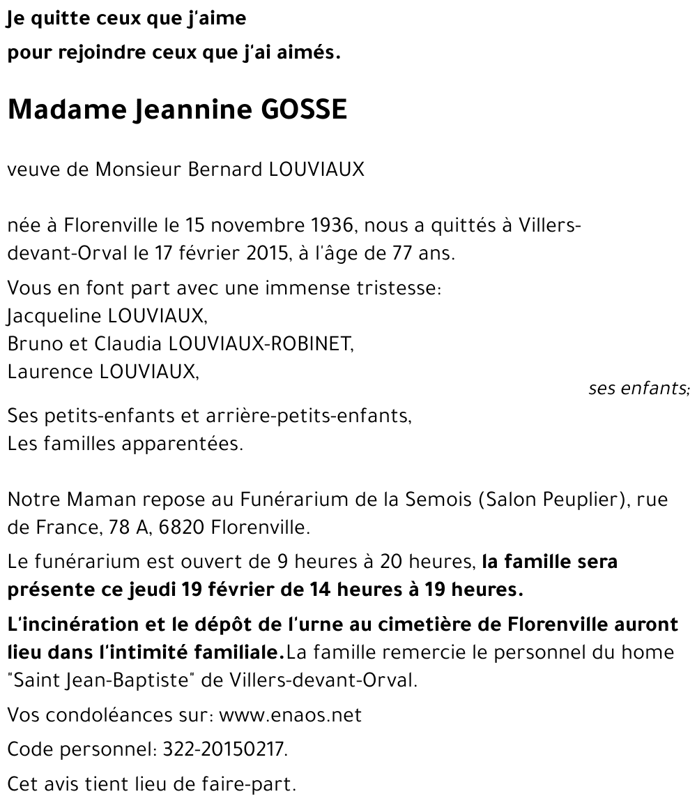 Jeannine GOSSE