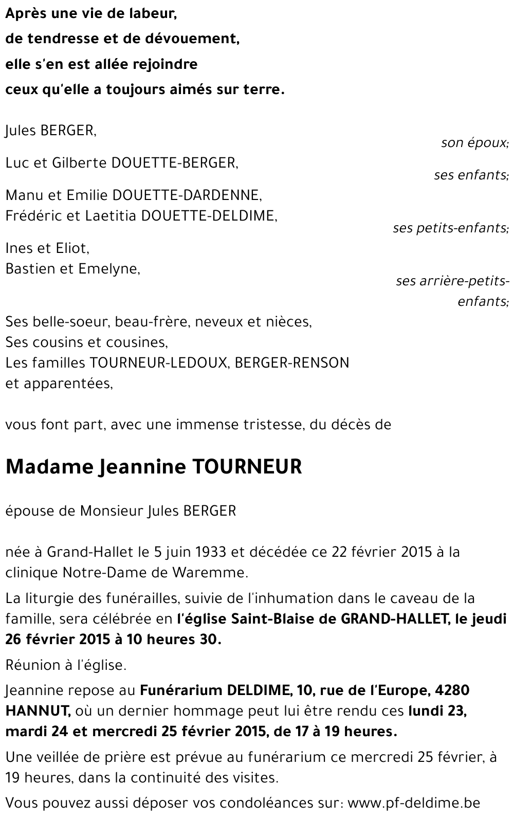 Jeannine TOURNEUR