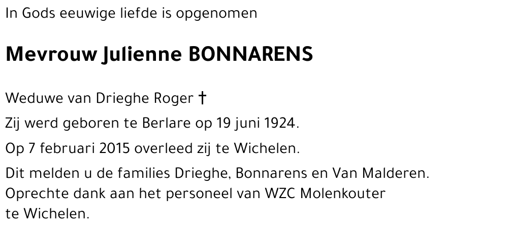 Julienne BONNARENS