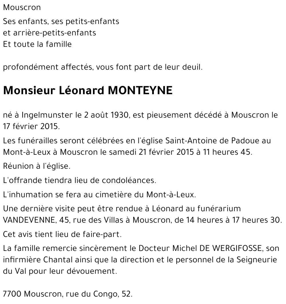 Léonard MONTEYNE