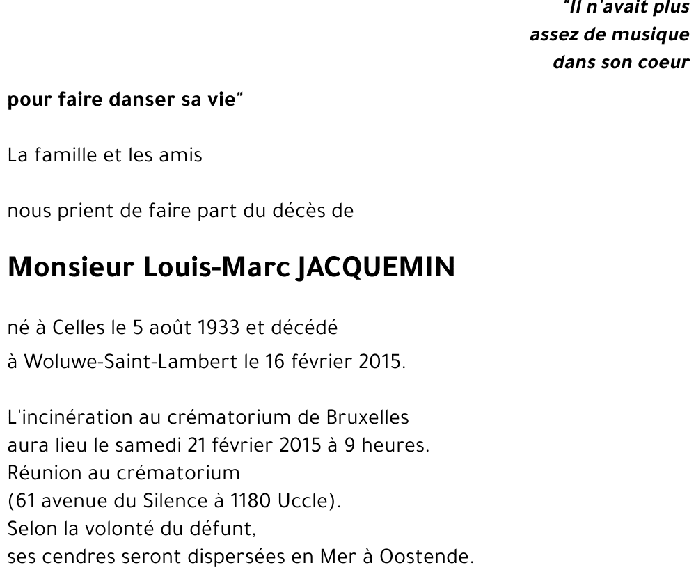 Louis - Marc JACQUEMIN