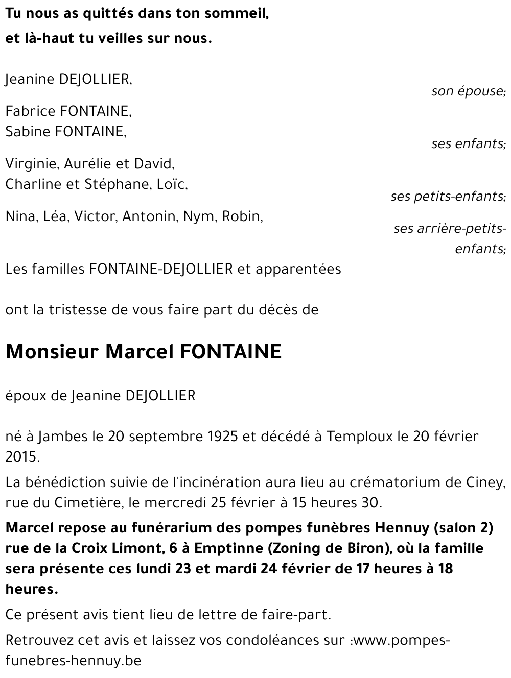 Marcel FONTAINE